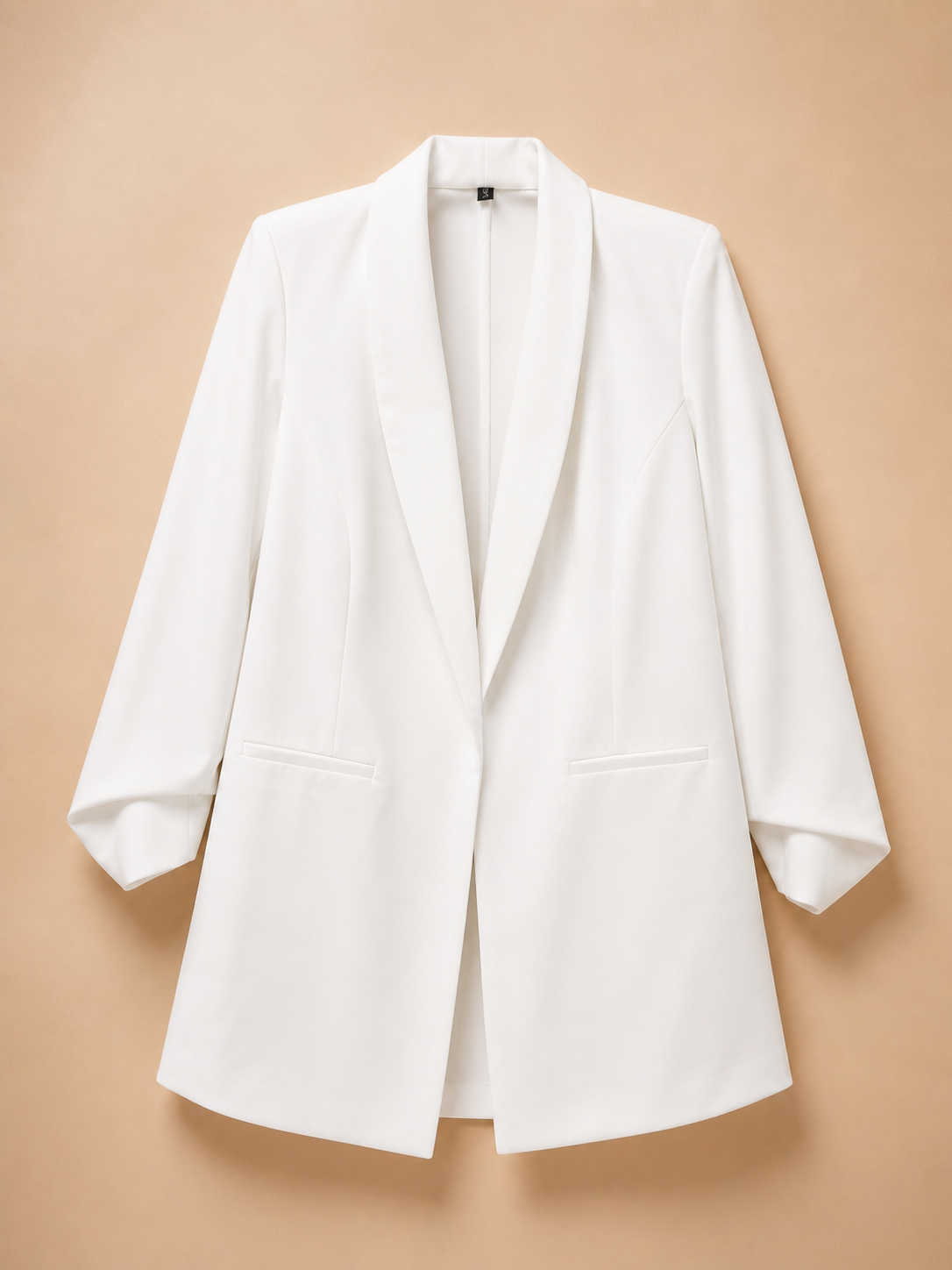 Giacca bianca aperta oversize
