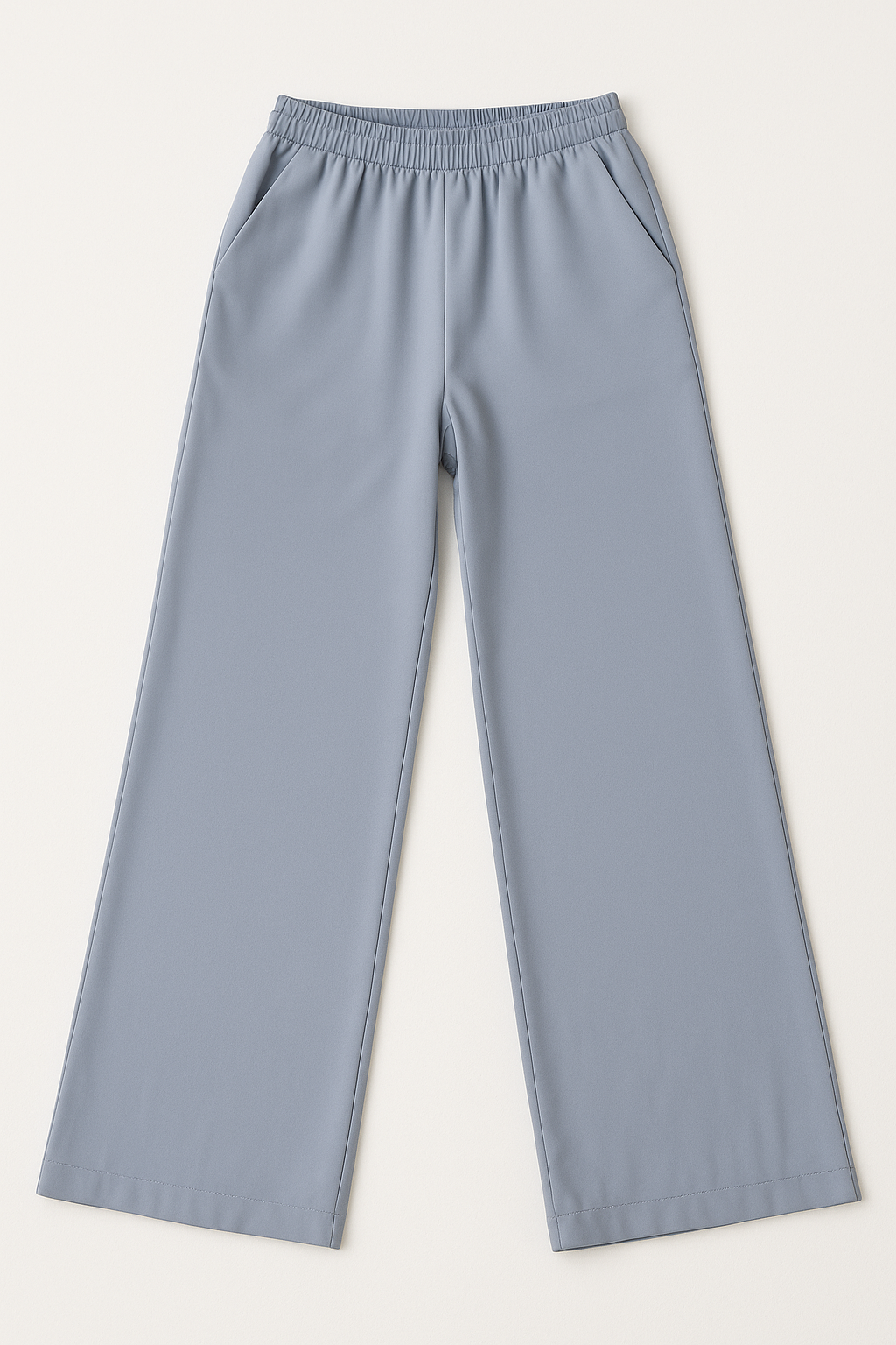 Pantalon large à taille élastiquée