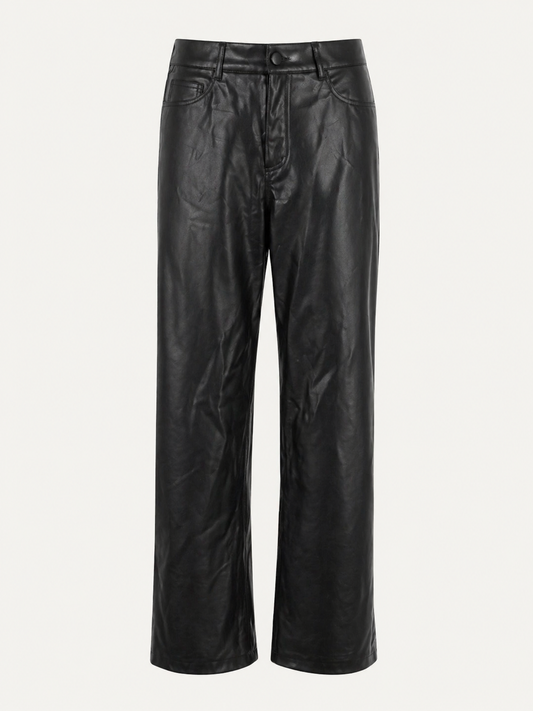 Pantaloni neri effetto pelle